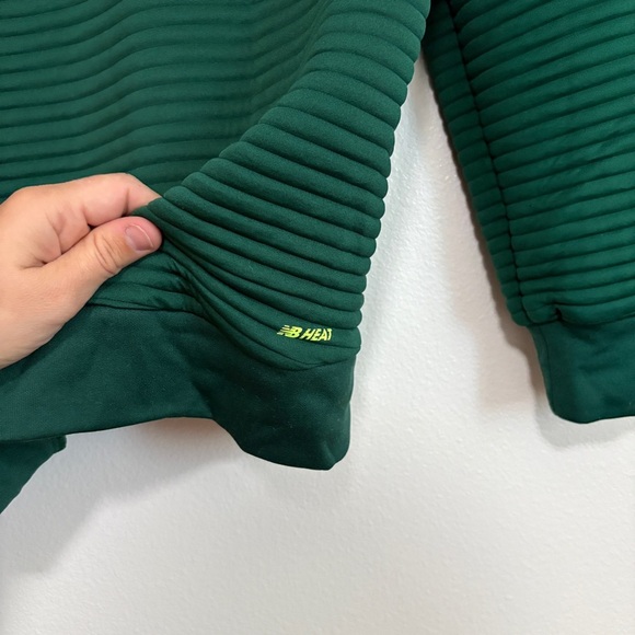 Women New Balance XS Green Waffle Ribbed Texture Dri Fit Zip Up Athletic Jacket - Picture 7 of 9